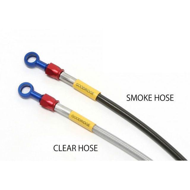 正規品／GOODRIDGE Z1000 ブレーキホース・ケーブル類 ビルドアライン フロントホース ステンレス（4本） ホースカラー：クリア グッド… 1285mm） カー用品・バイク用品 ビルドアライン Z1000 ビルドアライン