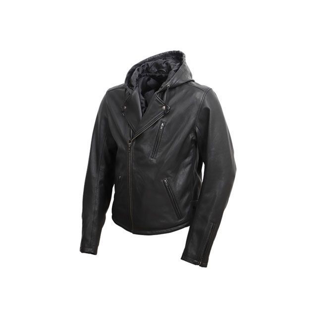 デグナー 2021-2022秋冬モデル 21WJ-3 フード付レザーダブルジャケット（ブラック） サイズ L DEGNER バイクの通販は 30,030円