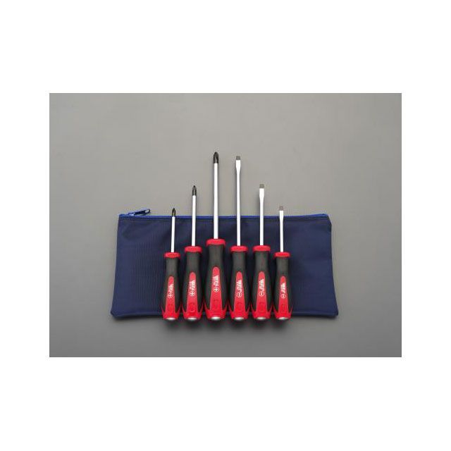 エスコ 6本組 ドライバー（貫通柄・ケース付） ESCO バイク 車 自動車 自転車