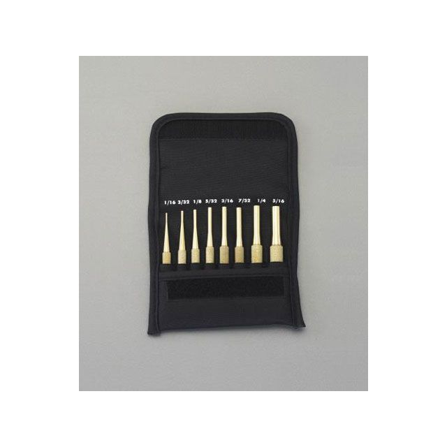 エスコ 1.5〜8.0mm/8本組 ドライブピンポンチ（真鍮製） ESCO