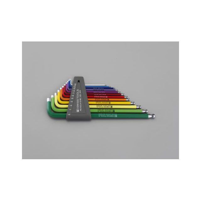 エスコ 1/20”-5/16”/12本組 Ball Hexagon キーレンチ ESCO