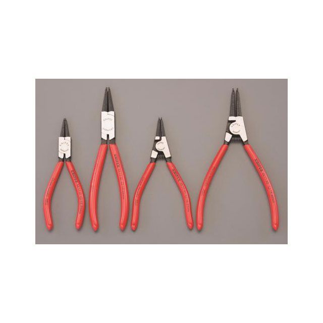 エスコ 4本組 スナップリングプライヤー（軸・穴用） ESCO
