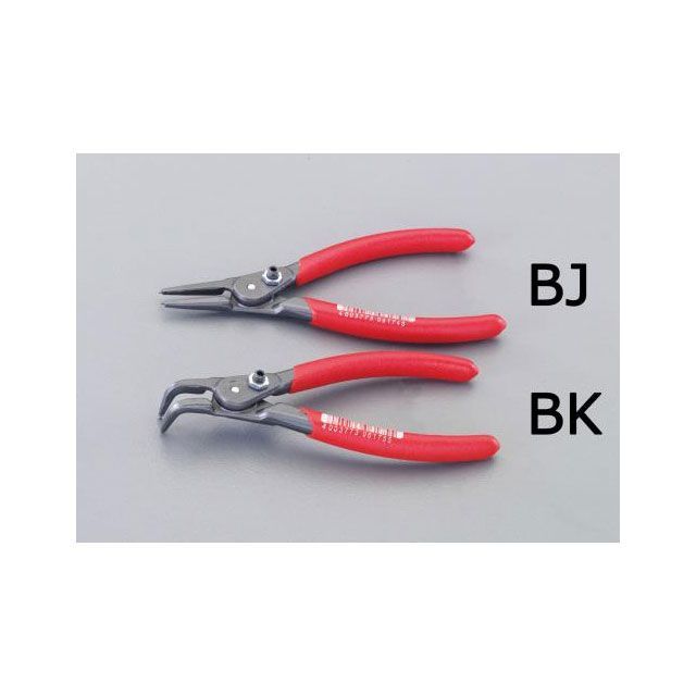 エスコ 10- 25mm 軸用スナップリングプライヤー（ストッパー付） ESCO