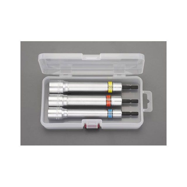 エスコ 3本組/17，19，21mm（165mm） 電ドルソケット ESCO