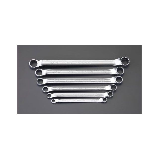 エスコ 6本組/3/8”- 1” 両口めがねレンチ ESCO バイク 車 自動車 自転車の通販は 17,452円