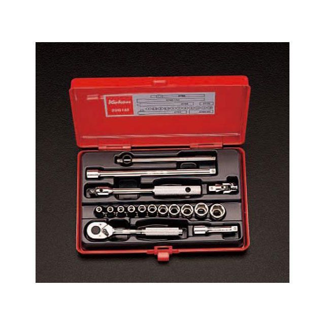 エスコ 1/4”DR ソケットレンチセット ESCO バイク 車 自動車 自転車の通販は