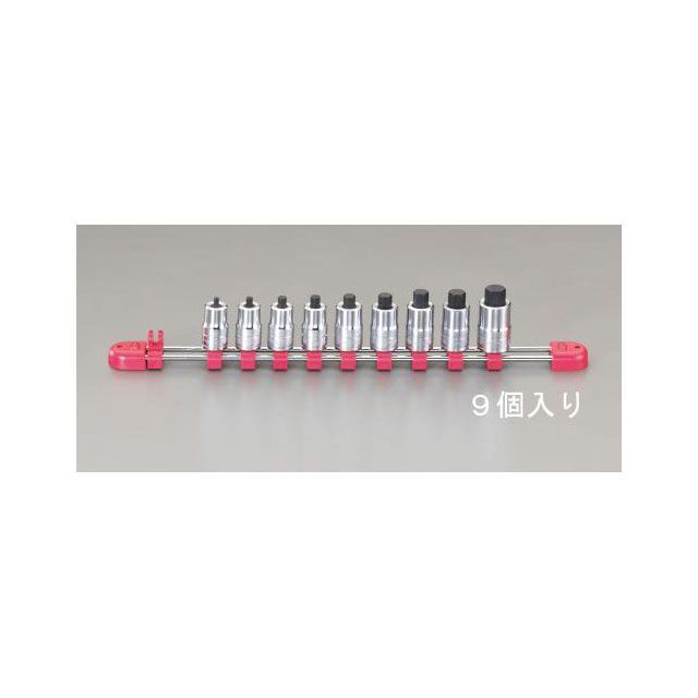 エスコ 3/8”DR/3-12mm/9個組 HEX ビットソケット ESCO バイク 車 自動車 自転車