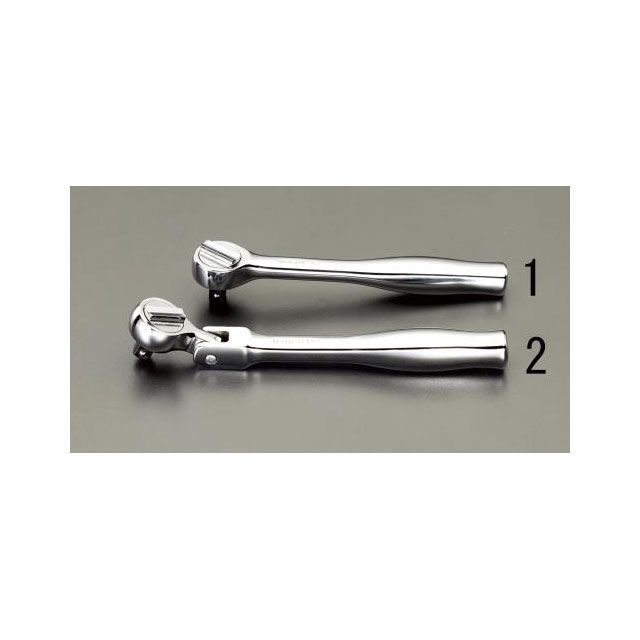 エスコ 1/4”DR/140mm ラチェットハンドル（首振りタイプ） ESCO