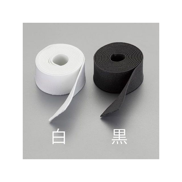 エスコ 100mmx10m 平織ゴム（黒） ESCO
