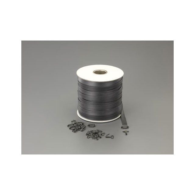 エスコ 20x2.0mmx100m 平ゴムロープ（金具付） ESCO