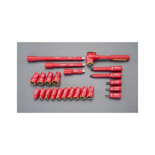 エスコ 3/8”DR 絶縁ソケットレンチセット ESCO