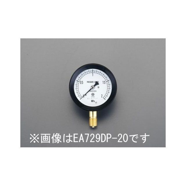 エスコ G 3/8”/100mm/0-1.0MPa 密閉型圧力計 ESCO