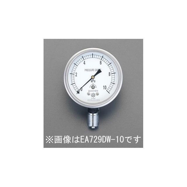 エスコ G 3/8”/75mm/0-1.0KPa 微圧計 ESCO
