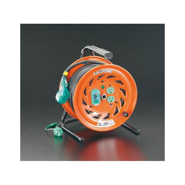 エスコ AC125V/32A/30m コードリール（極太/漏電遮断） ESCO バイク 車 自動車 自転車の通販は