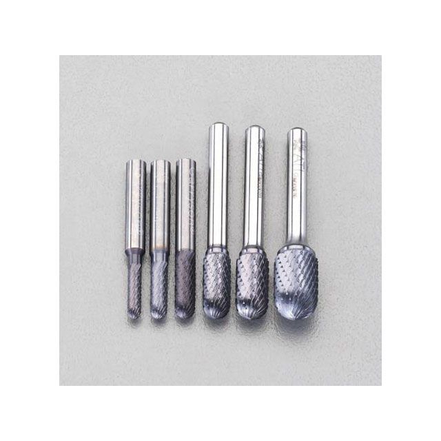 エスコ 6本組 TiAlNコート 超硬バー（6mm軸） ESCO バイク 車 自動車 自転車の通販は