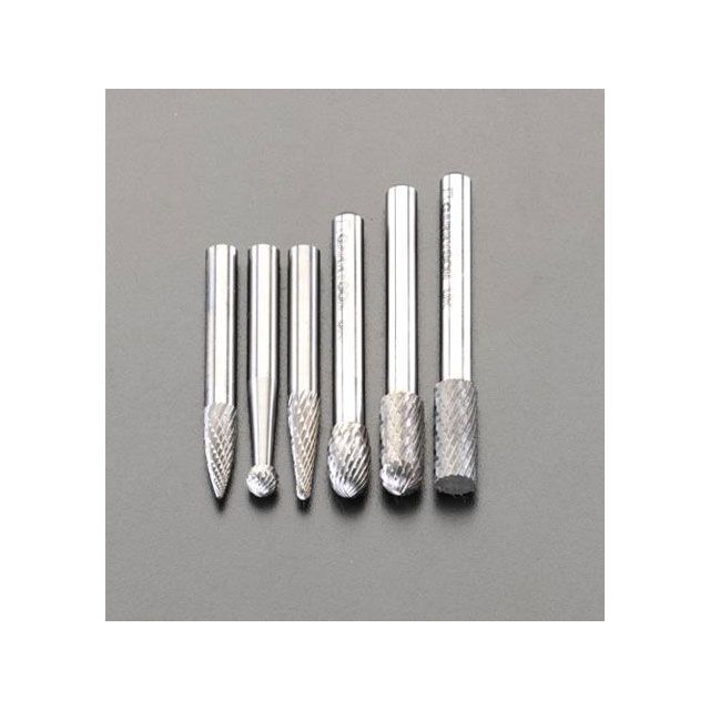 エスコ 6本組 超硬カッター（6mm軸） ESCO
