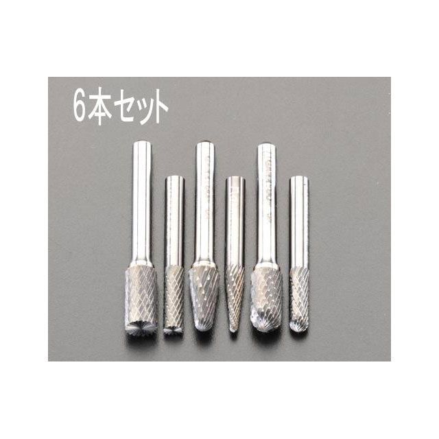 エスコ 6本組 超硬カッター（6mm軸） ESCO