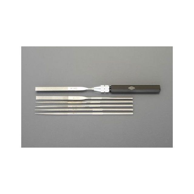 エスコ 180mm/#140/#400 ダイヤモンドヤスリ（3種・6本組） ESCO