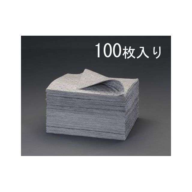 エスコ 380x480x2mm 吸収パッド（油・液体用/100枚） ESCO