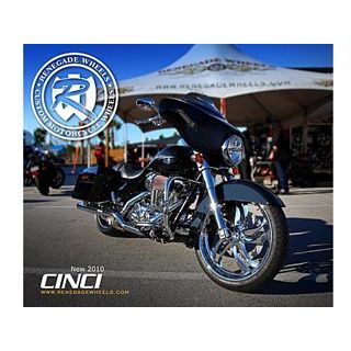 部品屋K&W 汎用 CINCI/RENEGADE WHEELS 材質 クロームメッキ サイズ 17×6.25in K&W バイク