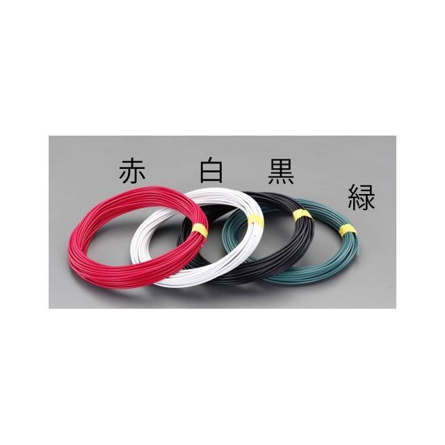 エスコ 5.5mm2 x 20m IV電線（撚線/黒） ESCO