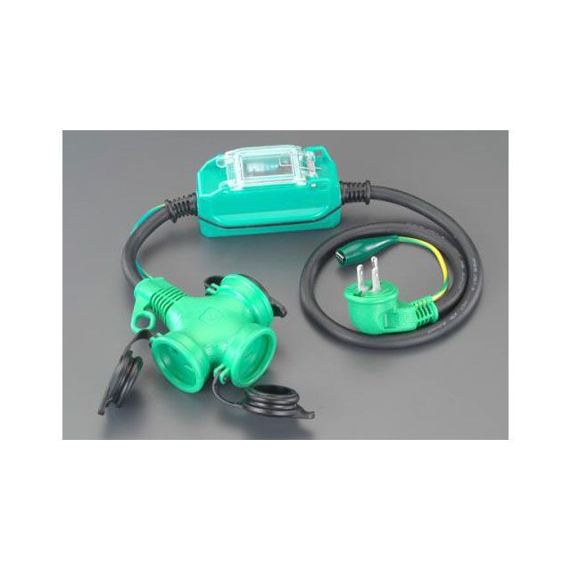 エスコ 15A/1m 防雨型 漏電保護専用プラグ（L型） ESCO バイク 車 自動車 自転車の通販は