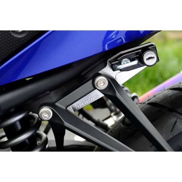 アグラス YZF-R25 ヘルメットホルダー アルミステー シルバー ヘルメットロック ブラック AGRAS バイクの通販は
