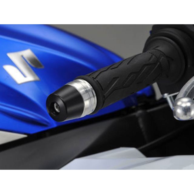 アグラス GSX-R1000 GSX-R600/750 バーエンド 2ピース カラー シルバー/ホワイト AGRAS バイクの通販は