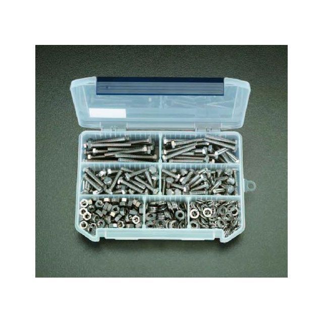 エスコ M6 六角頭ボルト・ナット・ワッシャーセット（ステンレス製） ESCO