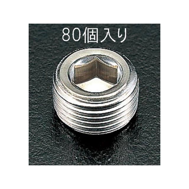エスコ R 1/4” テーパーねじプラグ（ステンレス製/80個） ESCO 12,879円