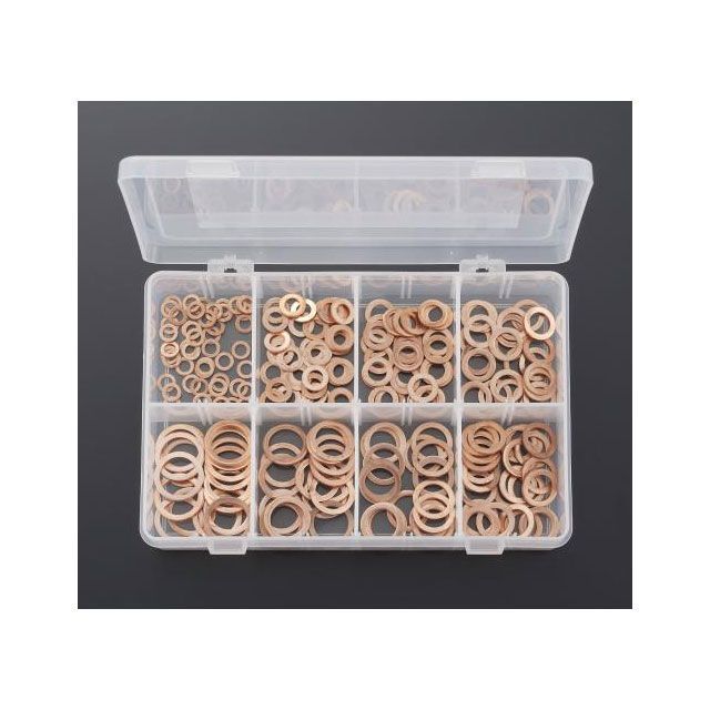 エスコ 6.0-20.0mm 銅パッキンセット（8サイズ） ESCO バイク 車 自動車 自転車の通販は