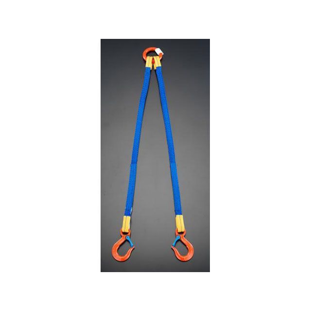 エスコ 2.0 tonx2.5m 金具付スリング（2本懸け） ESCO バイク 車 自動車 自転車