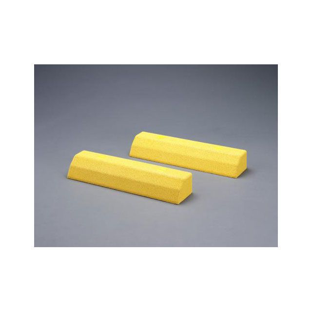 エスコ 550x130x85mm カーストッパー（ゴム製・イエロー/2個） ESCO