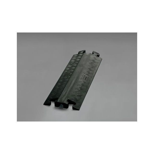 エスコ 914x362x76mm ケーブルプロテクター（下スリット/黒） ESCO