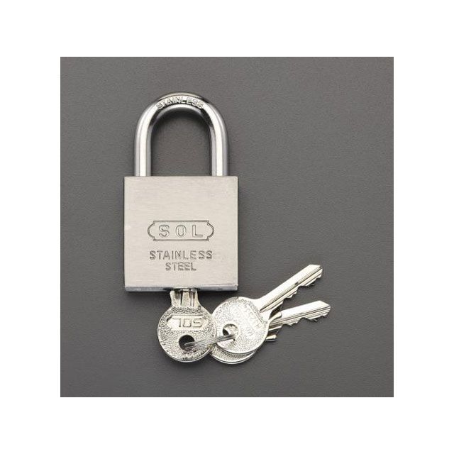 エスコ 40mm シリンダー南京錠（ステンレス製） ESCO バイク 車 自動車 自転車の通販は 7,213円