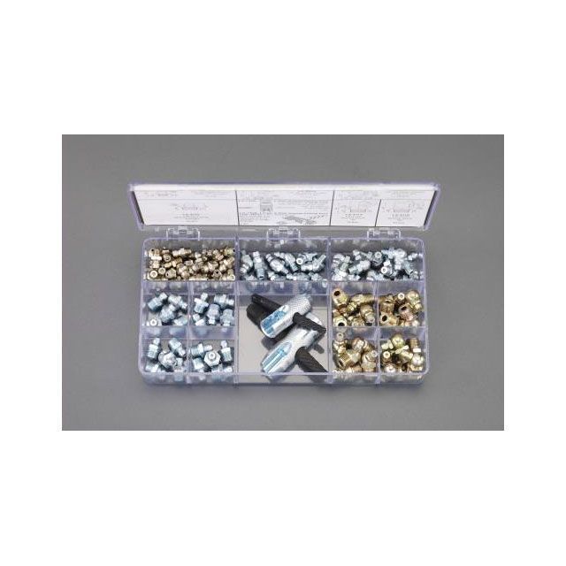 エスコ UNF1/4”-PTF1/8” グリースニップルセット ESCO