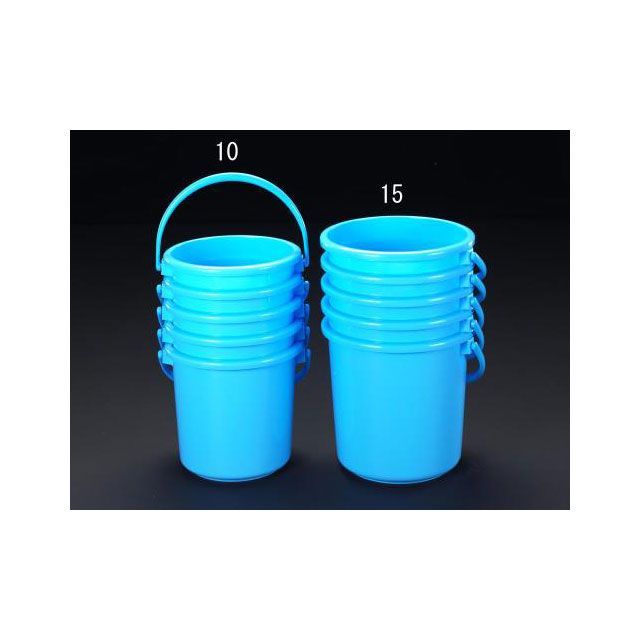 エスコ 15L ポリバケツ（5個） ESCO