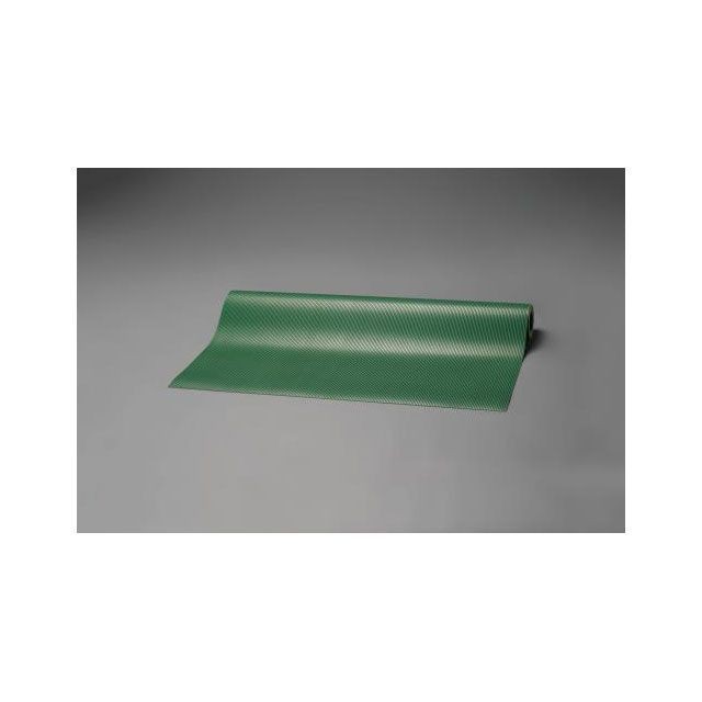 エスコ 1.0x5.0m/3.0mm ゴムマット（筋入・緑） ESCO バイク 車 自動車 自転車の通販は