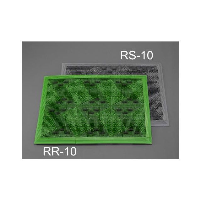 エスコ 700x1000mm 連結ブラシマット（グリーン/ふち付） ESCO
