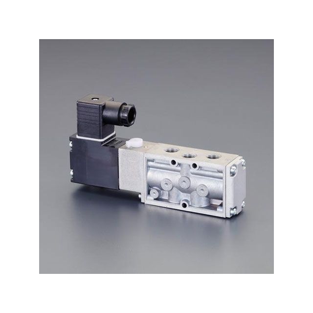 エスコ AC200V・Rc1/4” 5方向電磁弁（流量2.0C） ESCO