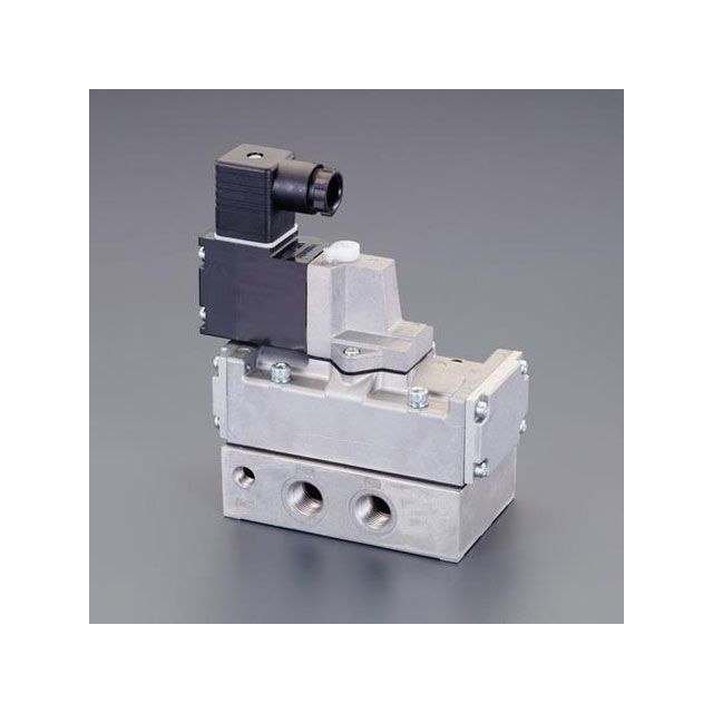 エスコ AC200V・Rc1/2” 5方向電磁弁（流量10.0C） ESCO