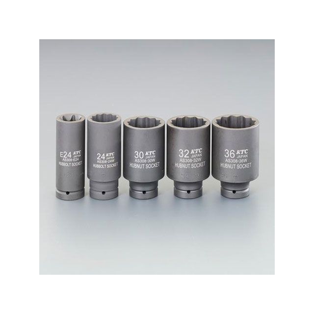 エスコ 1/2”DR インパクト用ハブソケットセット（ハブナット/ハブボルト） ESCO