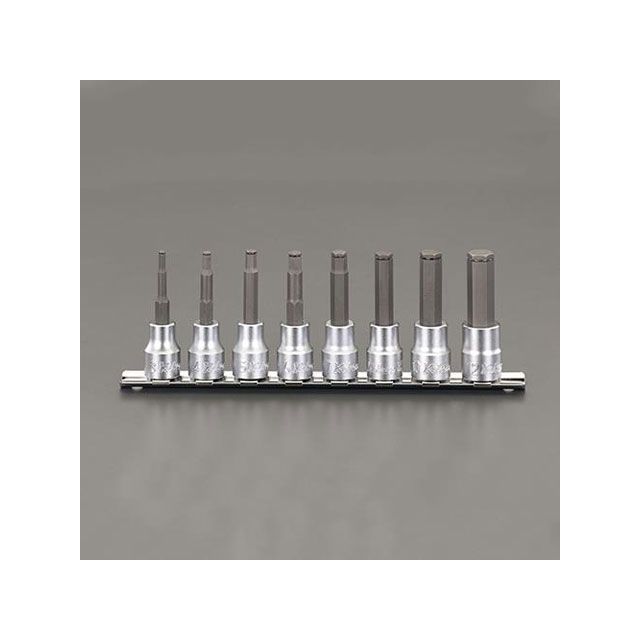 エスコ 3/8”DR Hex ビットソケット仕かける（グリップリング付） ESCO