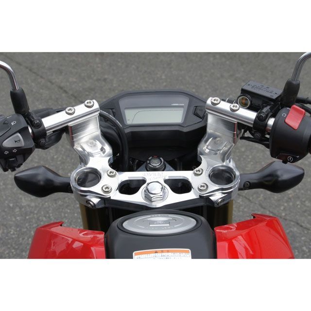 オーバーレーシング GROM スポーツライディング ハンドルキット カラー シルバー OVER RACING_2