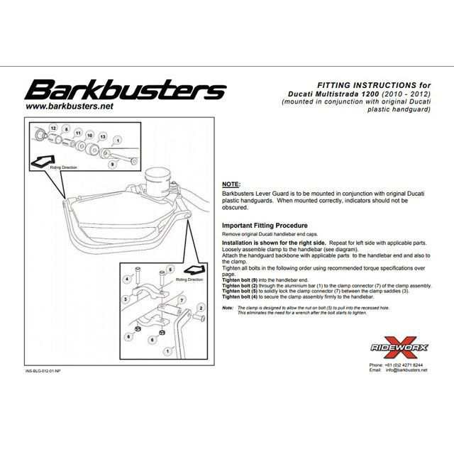 バークバスターズ Multistrada 1200 ハードウェアキット BLG-012 Barkbusters バイク