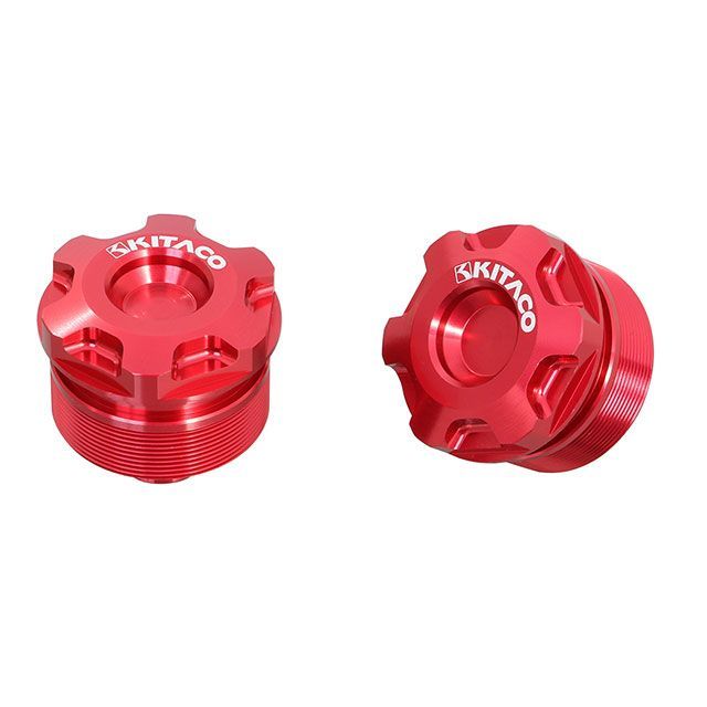 キタコ グロム モンキー125 フロントフォークトップボルトセット ホンダタイプ1（レッド） KITACO バイクの通販は 5,028円