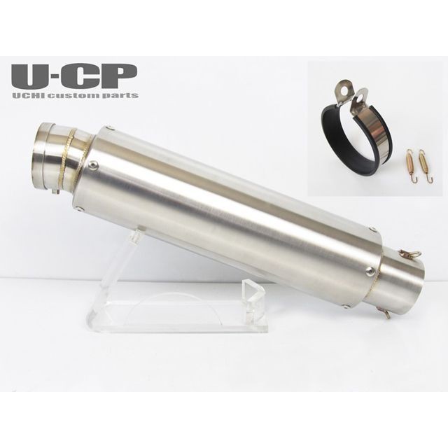 ウチカスタム 汎用 ステンレスレーシングサイレンサー φ89×300 差込口φ50.8 Uchi Custom Parts バイク