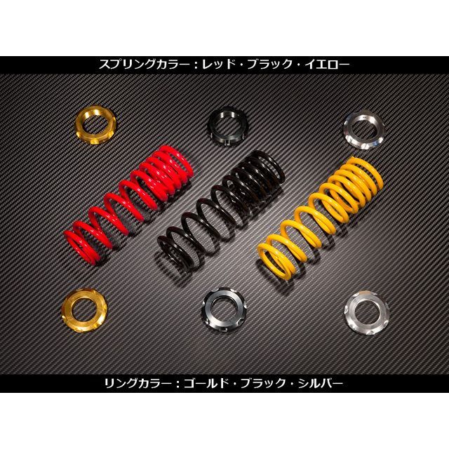 z900rs ARCHI ハニカムリンクプレート ゴールド -20mm ウチカスタム ZRX ZRX-2 リアサスペンション スプリング レッド