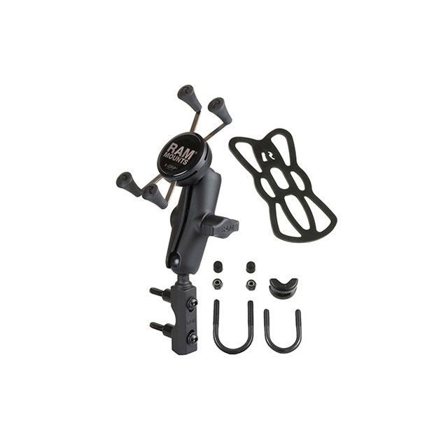 ラムマウント Xグリップ＆ブレーキ/クラッチリザーバー ベースセット スマートフォン用 標準アーム 1インチボール RAM-B-174-UN7U R…