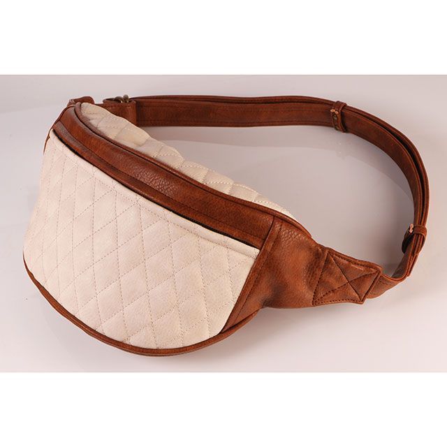 ディン証券業界 FANNY PACK（赤銅色＆象牙色） DIN MARKET